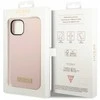 Dėklas GUESS GUHMP14MSBPLP IPHONE 14 PLUS / 15 PLUS 6.7 "Rožinis / Rožinis HARD CASE SILICONE PLATE MAGSAFE LOGO
