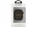 Guess GUACCSILGLBK AirPods dėklas juodos spalvos silikoninis Glitter