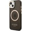 Guess GUHMP14SHTCMK Apple iPhone 14 / 15 / 136.1" dėklas telefonui juodos spalvos hard case Gold Outline Translucent MagSafe
