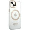 Dėklas GUESS GUHMP14MHTMD IPHONE 14 PLUS / 15 PLUS 6.7 "GOLD / GOLD HARD CASE METAL OUTLINE MAGSAFE