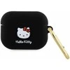 Apple AirPods Pro 1 Hello Kitty Silicone 3D Kitty Head (HKAP3DKHSK) ausinių dėklas juodos spalvos