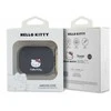 Apple AirPods Pro 1 Hello Kitty Silicone 3D Kitty Head (HKAP3DKHSK) ausinių dėklas juodos spalvos
