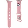 Apyrankė Apple Watch 1 / 2 / 3 / 4 / 5 / 6 / SE / 7 / 8 (38 / 40 / 41 mm) Hello Kitty Strap Silicone Kitty Head (HKAWMSCHBLP) rožinės spalvos