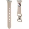 Hello Kitty apyrankė HKAWMSCHBLE Apple Watch 38/40/41mm rusvai gelsvas apyrankė Silicone Kitty Head