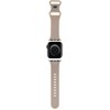 Apyrankė Apple Watch 1 / 2 / 3 / 4 / 5 / 6 / SE / 7 / 8 (38 / 40 / 41 mm) Hello Kitty dirželis silikoninis kitty galva (HKAWMSCHBLE) smėlio spalvos