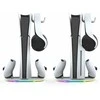 iPega P5S045 vertikalus įkrovimo stovas su RGB, skirtas PS5/PS5 Slim Baltas