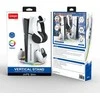 iPega P5S045 vertikalus įkrovimo stovas su RGB, skirtas PS5/PS5 Slim Baltas