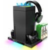 iPega XBX024S daugiafunkcis įkrovimo RGB stovas su aušinimu, skirtas XBOX (pažeista pakuotė)