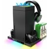 iPega XBX024S daugiafunkcis įkrovimo RGB stovas su aušinimu, skirtas Xbox