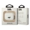 Karl Lagerfeld KLAPRUNCHH AirPods Pro dėklas baltos spalvos Silicone Choupette Head 3D