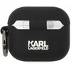 Karl Lagerfeld KLA3RUNCHK AirPods 3 dėklas juodos spalvos Silicone Choupette Head 3D
