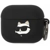 Karl Lagerfeld KLA3RUNCHK AirPods 3 dėklas juodos spalvos Silicone Choupette Head 3D