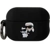 Karl Lagerfeld 3D Logo NFT Karl and Choupette silikoninis dėklas skirtas AirPods Pro 2 juodos spalvos