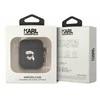 Karl Lagerfeld KLA2RUNIKK AirPods 1/2 dėklas juodos spalvos Silicone Karl Head 3D