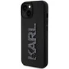 Karl Lagerfeld KLHCP15S3DMBKCK Apple iPhone 15/ 14 / 13 6.1″ juodos spalvos kietas dėklas 3D Rubber Glitter Logo