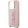 Dėklas Karl Lagerfeld KLHCP15X3DMBKCP IPHONE 15 PRO MAX 6.7 "Rožinis/Rožinis HARDCASE 3D RUBBER GLITTER LOGO