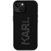 Karl Lagerfeld KLHCP15S3DMBKCK Apple iPhone 15/ 14 / 13 6.1″ juodos spalvos kietas dėklas 3D Rubber Glitter Logo