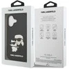 Karl Lagerfeld 3D Rubber Karl and Choupette dėklas skirtas Apple iPhone 17 juodos spalvos