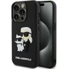 Karl Lagerfeld 3D Rubber Karl and Choupette Apple iPhone 13 Pro dėklas telefonui juodos spalvos