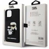 Karl Lagerfeld 3D Rubber Karl and Choupette dėklas telefonui Apple iPhone 13 juodos spalvos