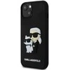 Karl Lagerfeld 3D Rubber Karl and Choupette dėklas telefonui Apple iPhone 13 juodos spalvos
