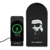 Karl Lagerfeld foldable Belaidis įkroviklis 2-in-1 KLDCRFALKINK 15W juodos spalvos Ikonik MagSafe