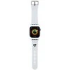 Karl Lagerfeld apyrankė KLAWLSLCNH Apple Watch 42/44/45/49mm baltos spalvos apyrankė 3D Rubber Choupette Head