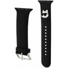 Apyrankė Apple Watch 4 / 5 / 6 / 7 / 8 / SE / Ultra (42 / 44 / 45 / 49 MM) Karl Lagerfeld 3D Rubber Choupette Head (KLAWLSLCNK) juodos spalvos