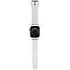 Karl Lagerfeld apyrankė KLAWLSLCNH Apple Watch 42/44/45/49mm baltos spalvos apyrankė 3D Rubber Choupette Head