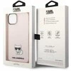 Karl Lagerfeld dėklas, skirtas iPhone 14 Plus 6,7 KLHCP14MCTTRI rožinis kietas dėklas, skirtas Skaidrus Choupette Body
