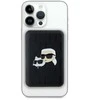 Karl Lagerfeld indukcinė išorinė baterija KLPB5FPGKSKCHK 16W 5000mAh juodos spalvos Karl&amp;Choupette Head Pin MagSafe