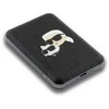 Karl Lagerfeld indukcinė išorinė baterija KLPB5FPGKSKCHK 16W 5000mAh juodos spalvos Karl&amp;Choupette Head Pin MagSafe