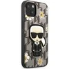 Dėklas Apple iPhone 13 Mini Karl Lagerfeld Flower Ikonik Karl (KLHCP13SPMNFIK1) pilkos spalvos