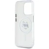 Karl Lagerfeld KLHMP14XHLSCHH Apple iPhone 14 Pro Max 6.7″ baltos spalvos kietas dėklas IML Metal Choupette Head