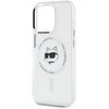 Karl Lagerfeld KLHMP14XHLSCHH Apple iPhone 14 Pro Max 6.7″ baltos spalvos kietas dėklas IML Metal Choupette Head