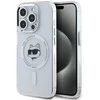 Karl Lagerfeld KLHMP14XHLSCHH Apple iPhone 14 Pro Max 6.7" dėklas telefonui baltos spalvos IML Metal Choupette Head MagSafe