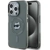 Karl Lagerfeld IML Choupette Head Metal Frame MagSafe dėklas telefonui Apple iPhone 15 Pro Max juodos spalvos