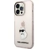 Apple iPhone 14 Pro Max Karl Lagerfeld dėklas Ikonik Choupette (KLHCP14XHNCHTCP) rožinės spalvos