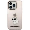 Apple iPhone 14 Pro Karl Lagerfeld dėklas Ikonik Choupette (KLHCP14LHNCHTCP) rožinės spalvos