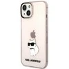Dėklas Karl Lagerfeld KLHCP14MHNCHTCP IPHONE 14 PLUS / 15 PLUS 6.7 "Rožinis / Rožinis HARDCASE IKONIK CHOUPETTE
