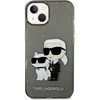 Karl Lagerfeld KLHCP14MHNKCTGK iPhone 14 Plus 6,7 colių juodas / Judas kietas dėklas IML GLIT NFT Karl&amp;Choupette