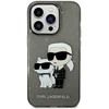 Karl Lagerfeld KLHCP14XHNKCTGK iPhone 14 Pro Max 6,7" juoda/juodas kietas dėklas IML GLIT NFT Karl&Choupette