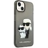 Karl Lagerfeld KLHCP14MHNKCTGK iPhone 14 Plus 6,7 colių juodas / Judas kietas dėklas IML GLIT NFT Karl&amp;Choupette