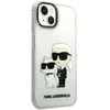 Dėklas Karl Lagerfeld KLHCP14MHNKCTGT IPHONE 14 PLUS / 15 PLUS 6.7 "TRANSPARENT HARDCASE GLITER KARL &amp; CHUPETTE