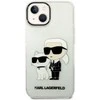 Dėklas Karl Lagerfeld KLHCP14MHNKCTGT IPHONE 14 PLUS / 15 PLUS 6.7 "TRANSPARENT HARDCASE GLITER KARL &amp; CHUPETTE