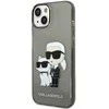 Karl Lagerfeld KLHCP14MHNKCTGK iPhone 14 Plus 6,7 colių juodas / Judas kietas dėklas IML GLIT NFT Karl&amp;Choupette