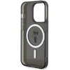 Karl Lagerfeld KLHMP15LHFCKNOK iPhone 15 Pro 6.1″ juodos spalvos kietas dėklas IML Ikonik MagSafe
