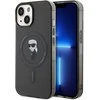 Apple iPhone 15 Karl Lagerfeld dėklas IML Ikonik MagSafe juodos spalvos