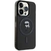 Karl Lagerfeld KLHMP15LHFCKNOK Apple iPhone 15 Pro 6.1″ juodos spalvos kietas dėklas IML Ikonik MagSafe