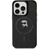 Karl Lagerfeld KLHMP15LHFCKNOK Apple iPhone 15 Pro 6.1″ juodos spalvos kietas dėklas IML Ikonik MagSafe